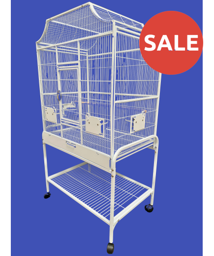 Parrot-Supplies Tampa Parrot Cage With Stand White